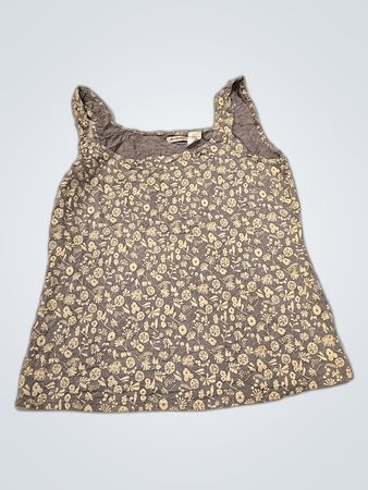 Gray Floral Tank Top