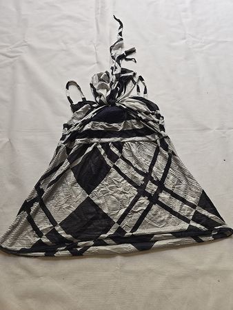 Kookai Black and White Plaid Top