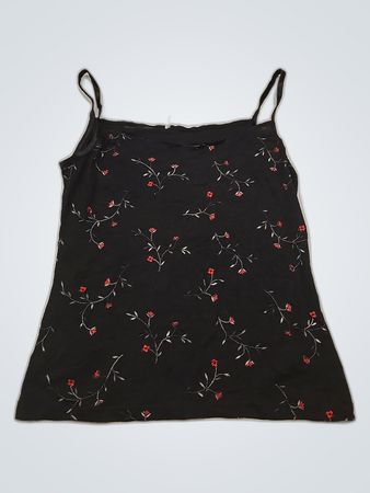 Black Floral Camisole Top