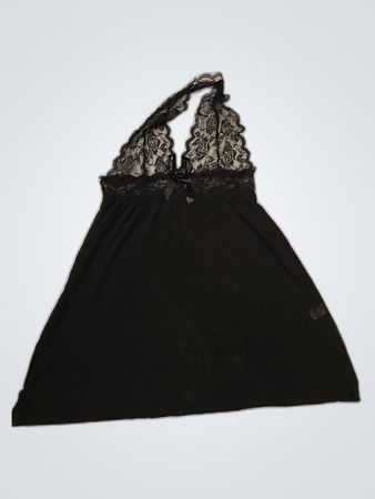 Black Lace Halter Top