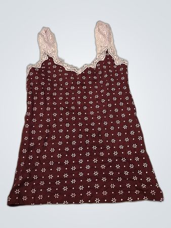 Lace Trim Polka Dot Camisole