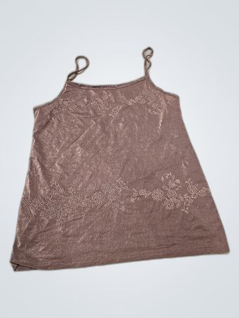 Embroidered Purple Camisole Top