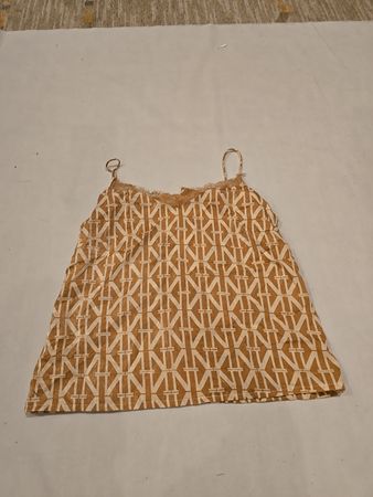 Lace Trim Camisole with Geometric Print