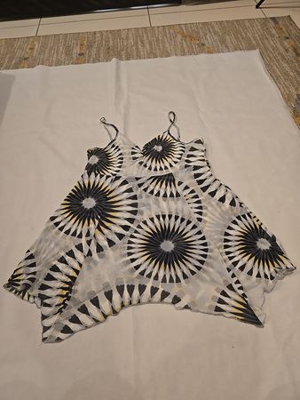 M&S Black and White Floral Top
