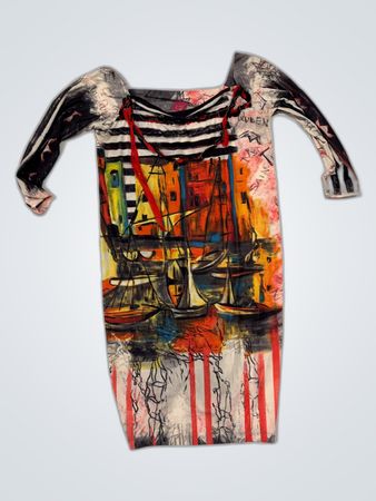 Save The Queen Abstract Print Mini Dress