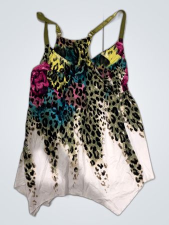 Women's colorful leopard print tank top