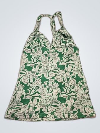 Green Floral Halter Top