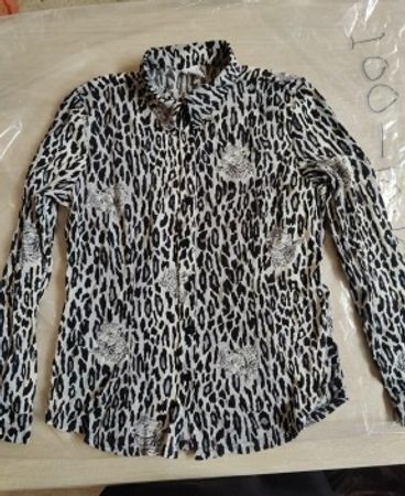 M&S Mode Leopard Print Button-Up Shirt