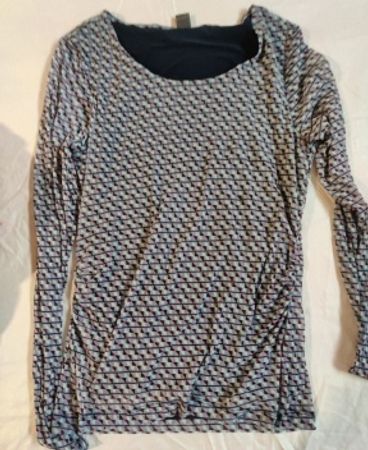 Selection Long Sleeve Geometric Knit Top