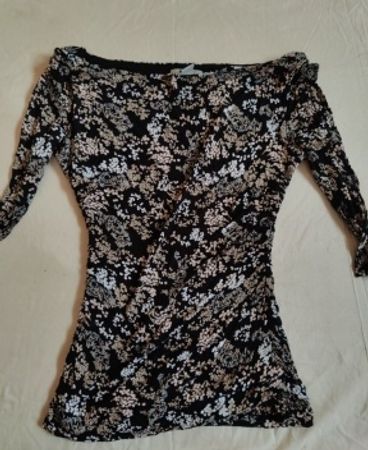 H&M Printed Off-Shoulder Blouse