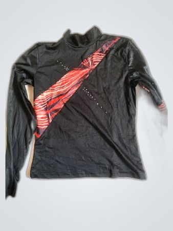 Lands' End Black Polyester Track Top