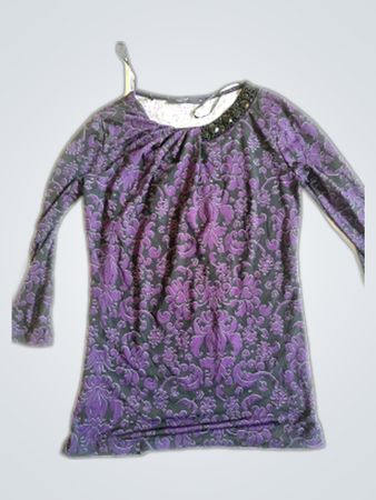 Manguun Purple Floral Blouse