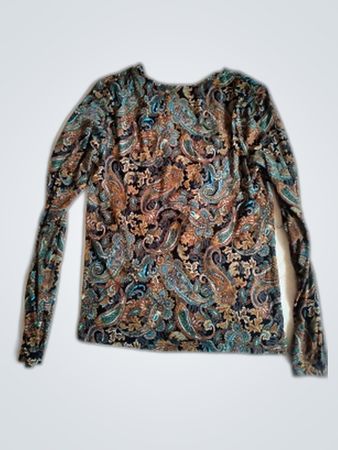Long Sleeve Paisley Top