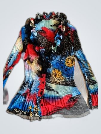 Kriss Printed Ruffle Blouse