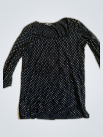 Mans Land Black Polka Dot Printed Blouse