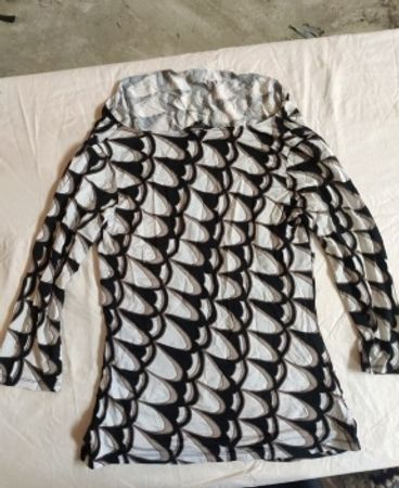 Black and White Patterned Blouse