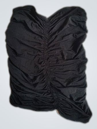 Motivivi Black Ruched Strapless Top