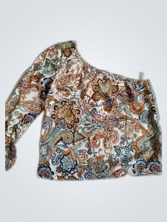 Gfordram Paisley Asymmetrical Top
