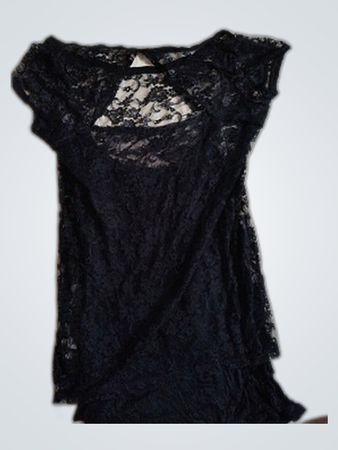 Black Lace Sheer Blouse