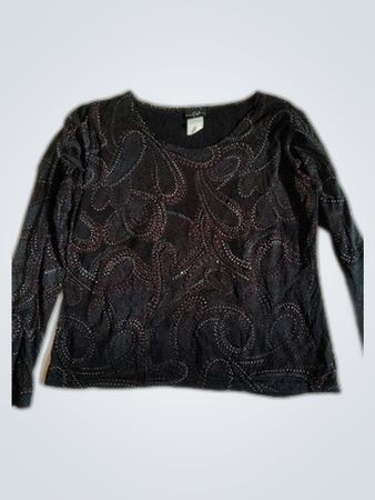 Caroline Vanity Printed Sequined Blouse