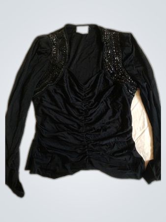 Puszta Black Ruffle Blouse
