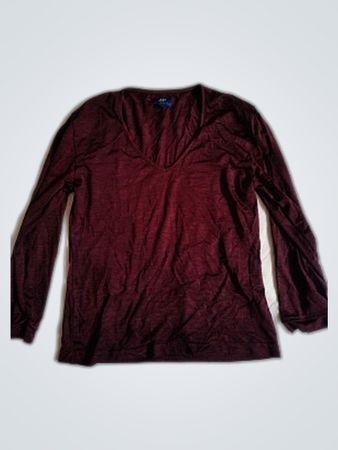 JP Collection V-Neck Long Sleeve Knit Top
