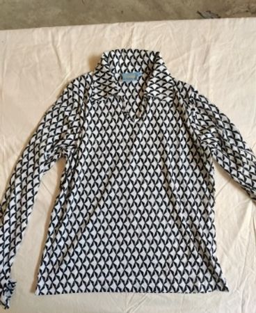 Greenvillage Geometric Pattern Turtleneck Sweater