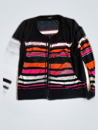 Monari Striped Zipper Jacket