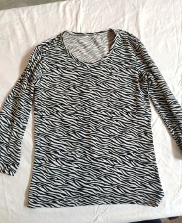 Zebra Print Long Sleeve Top