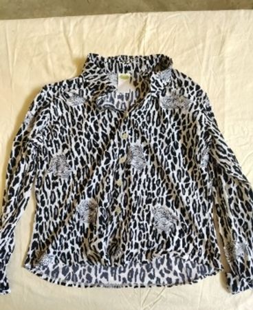 Marca Leopard Print Button-Up Shirt