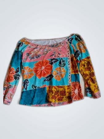 Unbranded Printed Patchwork Blouse