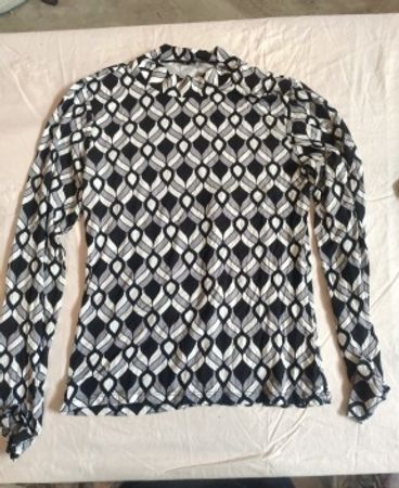 Long Sleeve Geometric Pattern Shirt