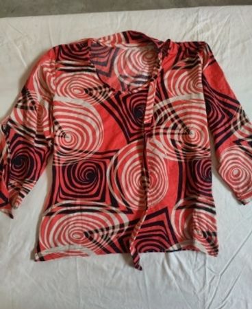 Printed Sheer Blouse