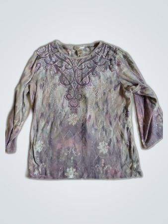 Christopher & Banks Embroidered Long-Sleeve Blouse