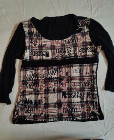 Versace Print Long Sleeve Knit Top