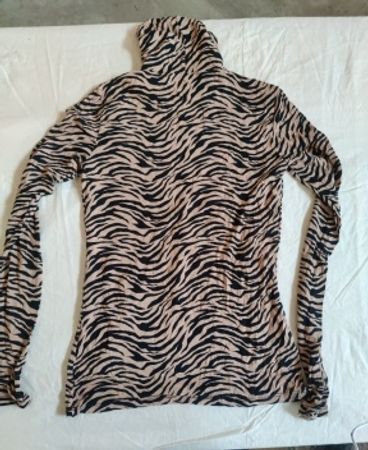 Zebra Print Long Sleeve Top