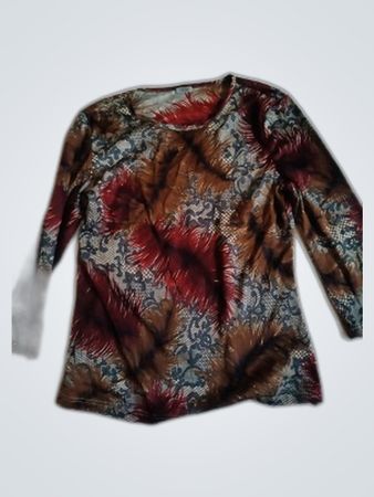 calcuel Long Sleeve Tropical Print Top