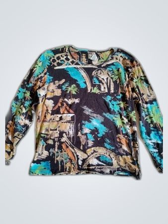 Chico's Printed Long-Sleeve Blouse