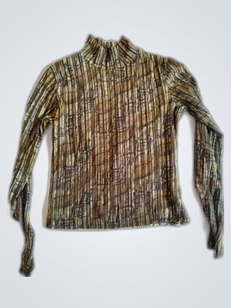 Long Sleeve Striped Turtleneck Sweater