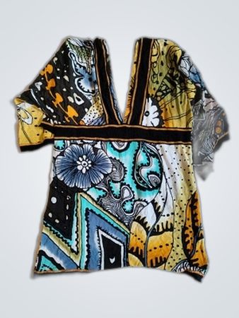 Multicolored Abstract Printed Blouse