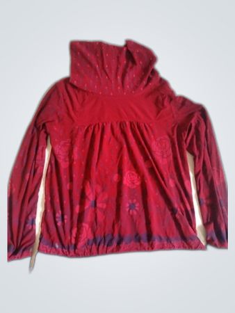 Red Hoodie with Purple Accents