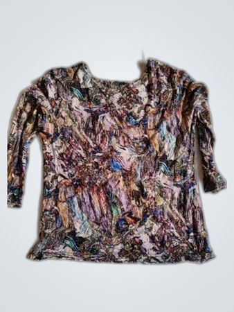 Multicolored Printed Long-Sleeve Blouse