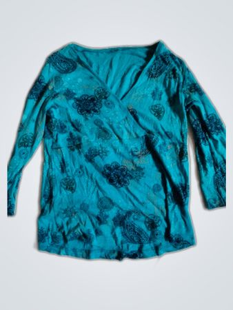 Blue Paisley Long Sleeve Shirt