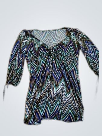 Eliana Printed Zigzag Blouse