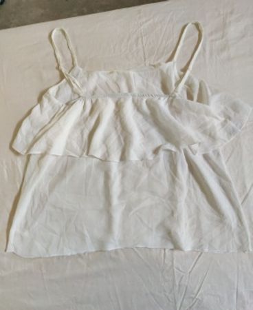 Pimkie White Ruffle Blouse