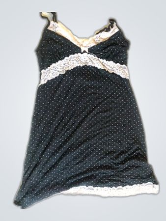 Black Lace Trim Slip Dress