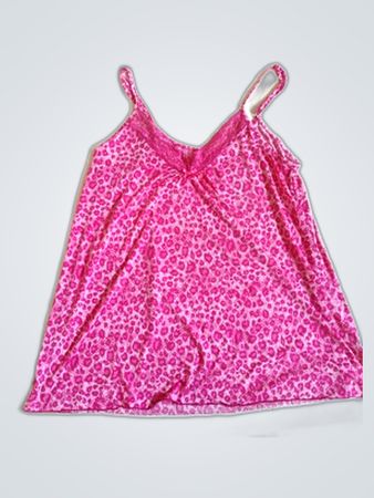 Corte Fiel Sofia Pink Leopard Print Lace Camisole
