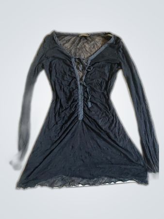 Sandwich Sheer Long Sleeve Blouse