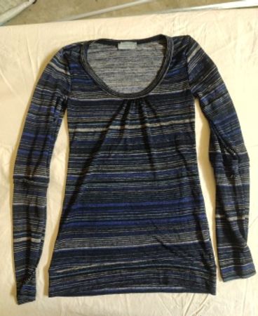 Fashion Express Striped Long Sleeve Knit Sweater