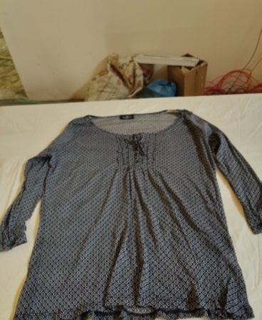 Gina Benotti Printed Sheer Blouse